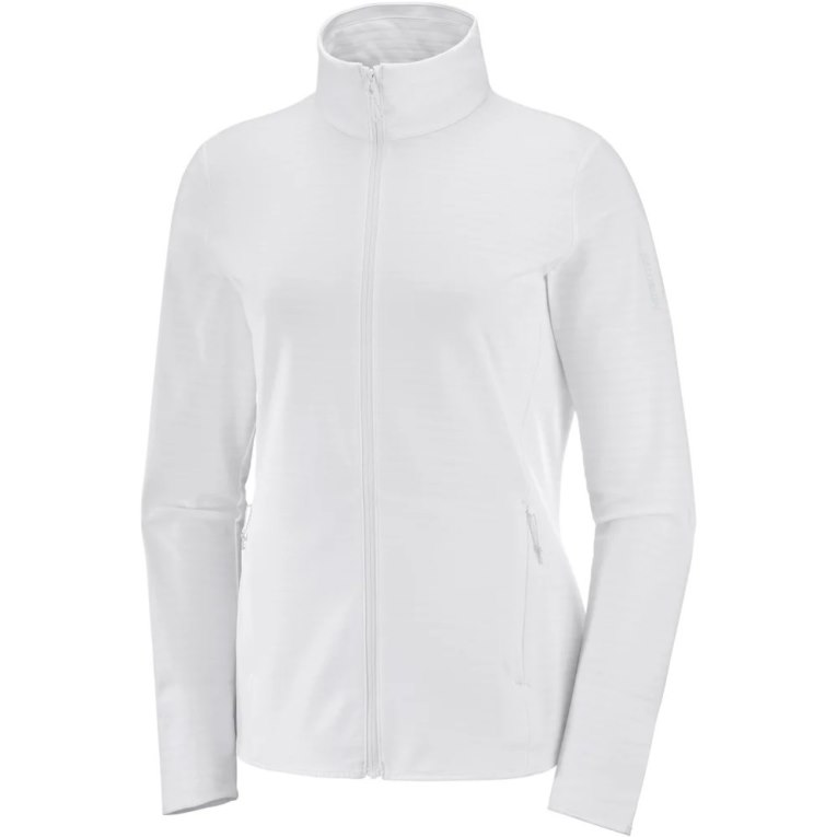 White Salomon Essential Lightwarm Full Zip Women's Jackets | PH 28605Y